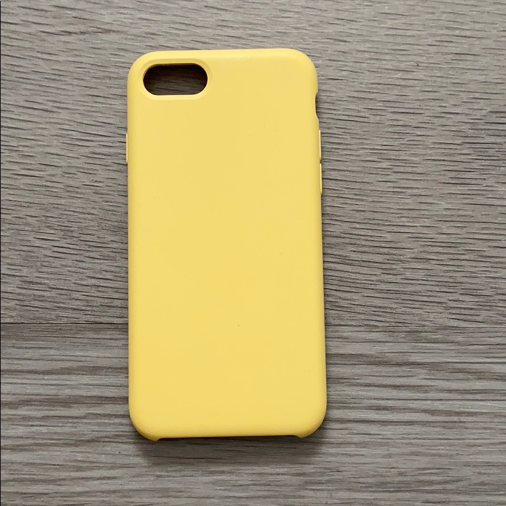 iPhone 6/7/8 yellow silicone and microfiber case